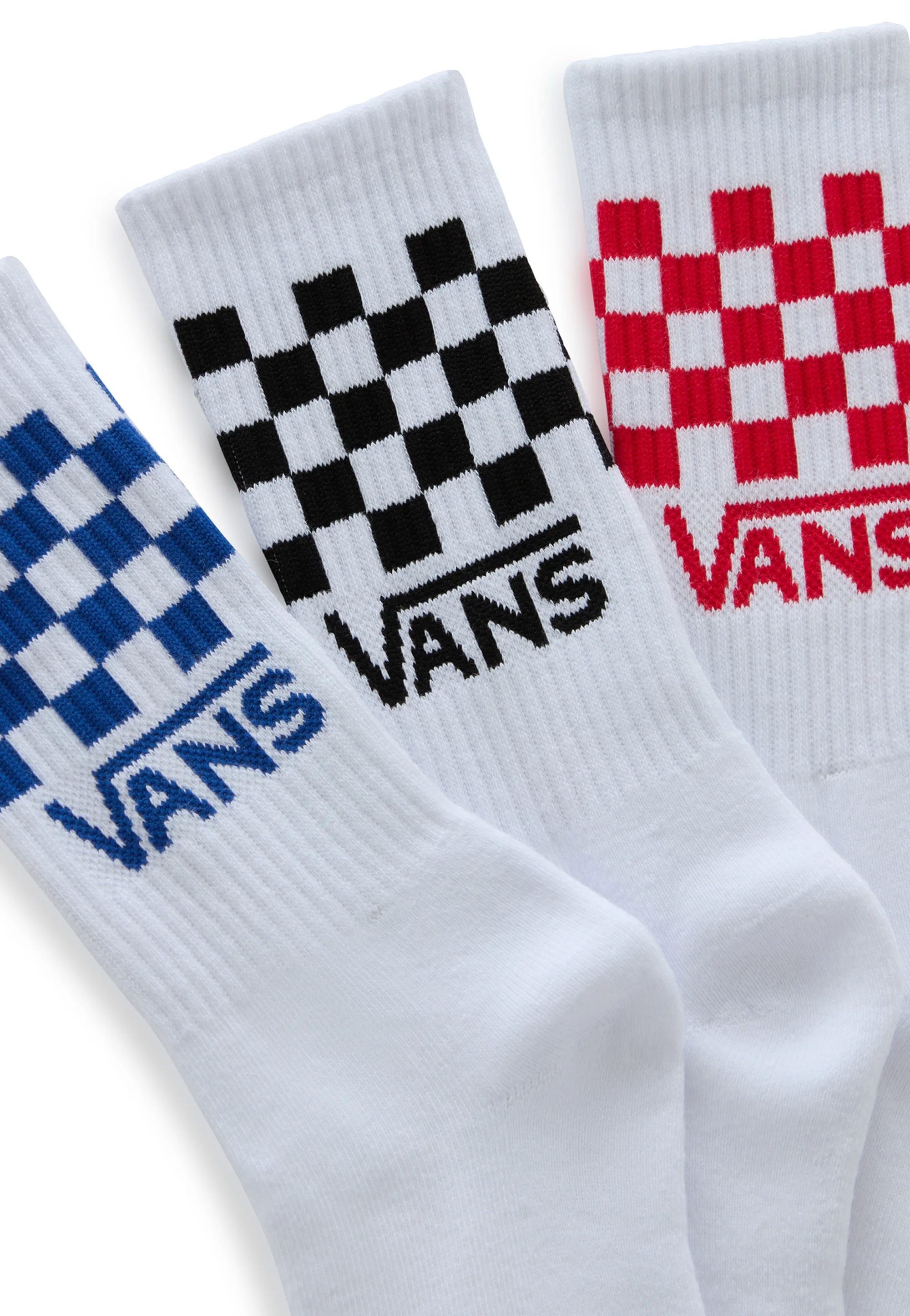 Vans DROP V CLASSIC CHECK CREW3PACK - Calze