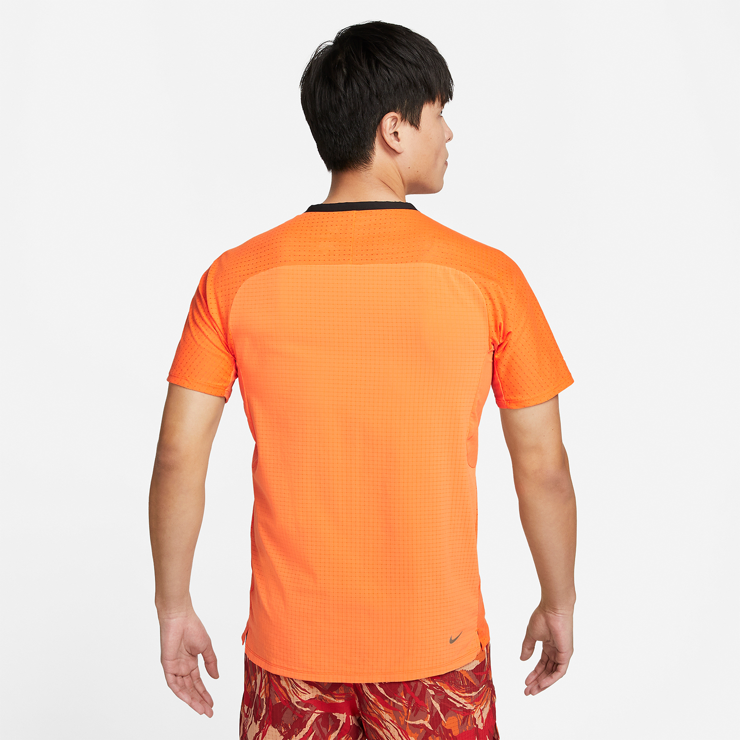 Nike Dri-FIT Solar Chase Maglietta Bright Mandarin/Olive Flak