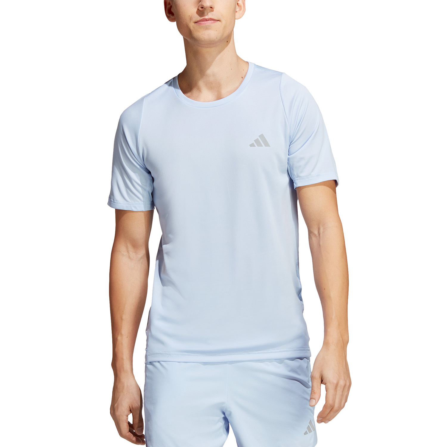 adidas Run Icons 3 Stripes Maglietta Blue Dawn