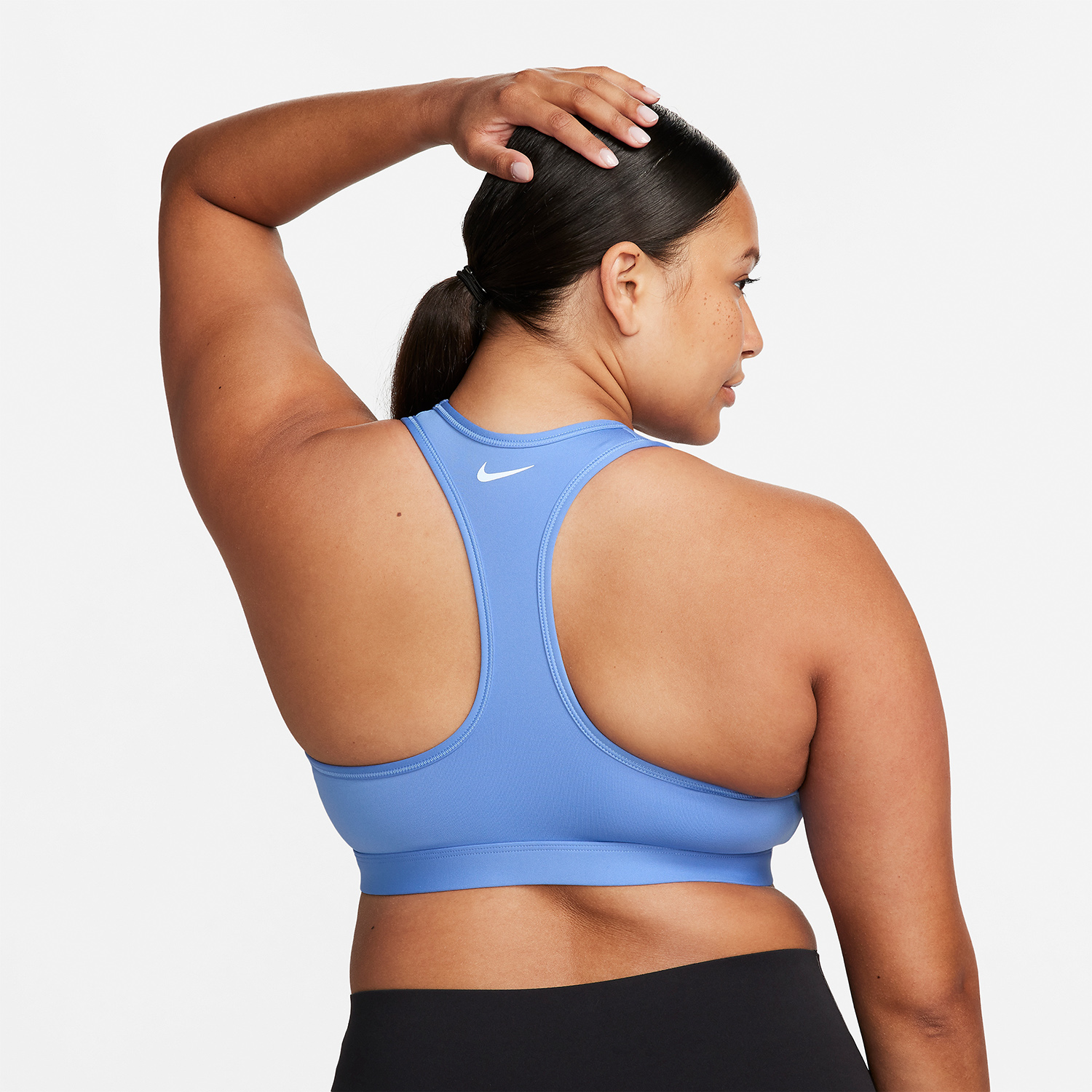 Nike Dri-FIT Swoosh Reggiseno Sportivo Polar/Melon Tint/Diffused Blue