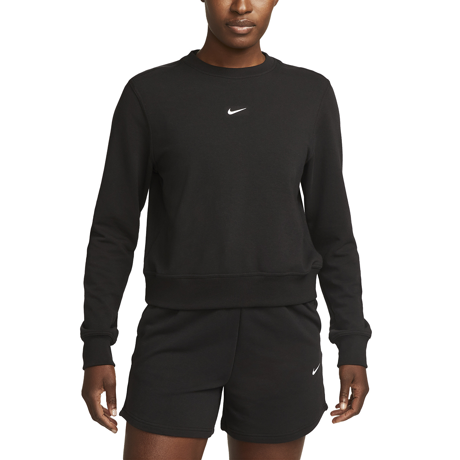 Nike Dri-FIT One Crew Felpa Black/White