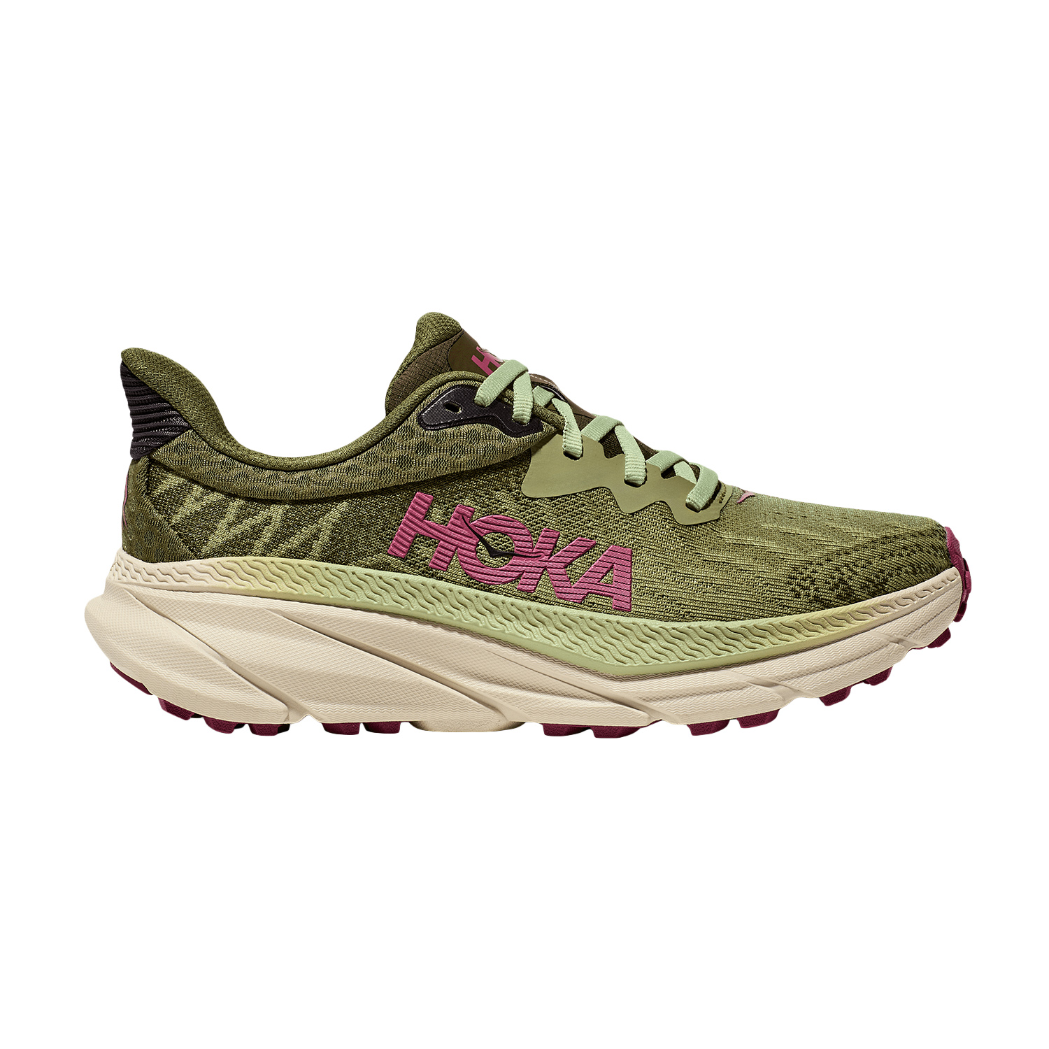 Hoka Challenger 7 Wide Forest Floor/Beet Root