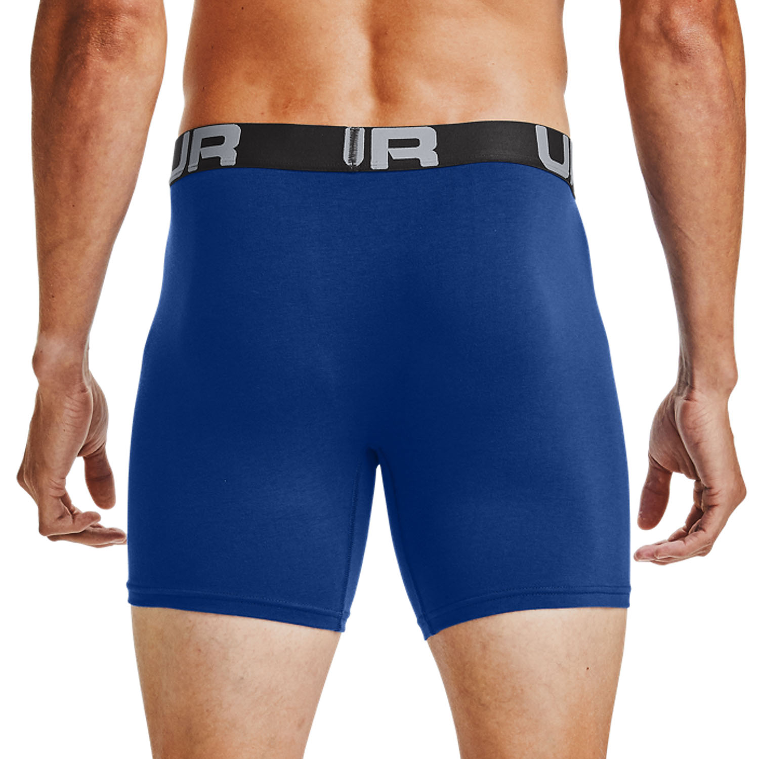 Under Armour Charged Cotton 6in x 3 Boxer Royal/Academy/Mod Gray Medium Heather