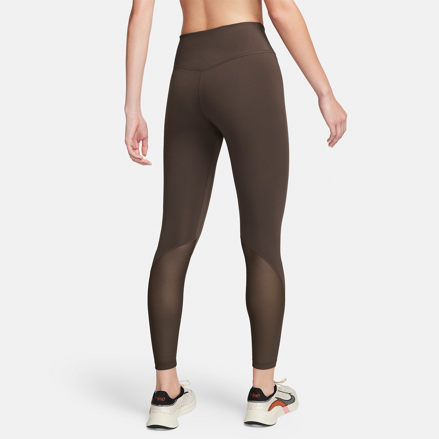 Nike One Mid Rise 7/8 Tights Baroque Brown/White