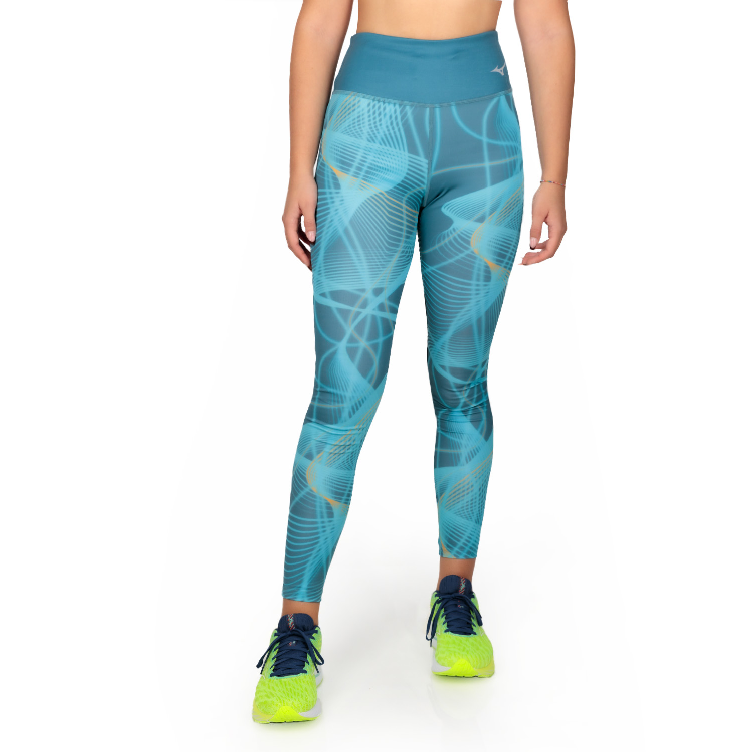 Mizuno Printed Tights Copen Blue
