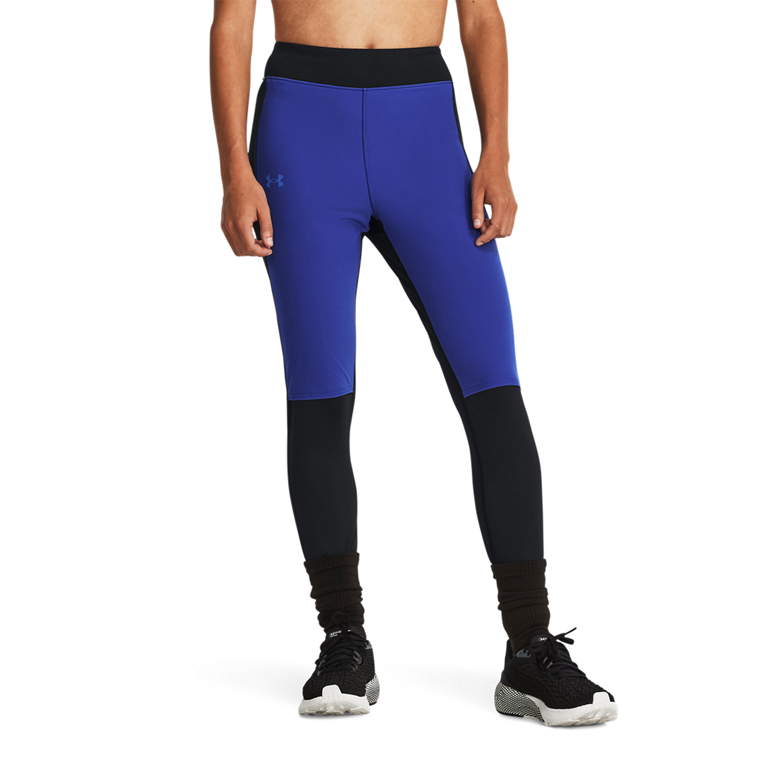 Under Armour Qualifier Cold Tights Black/Team Royal/Reflective