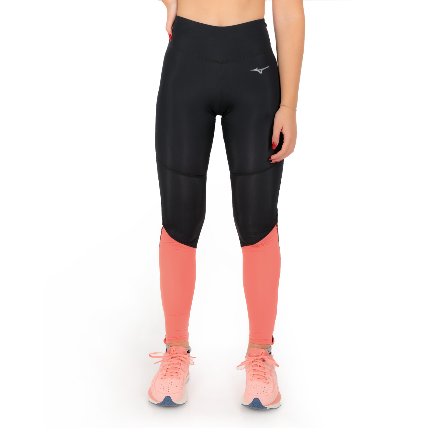 Mizuno Impulse Core Logo Tights Black/Sinkissed Coral