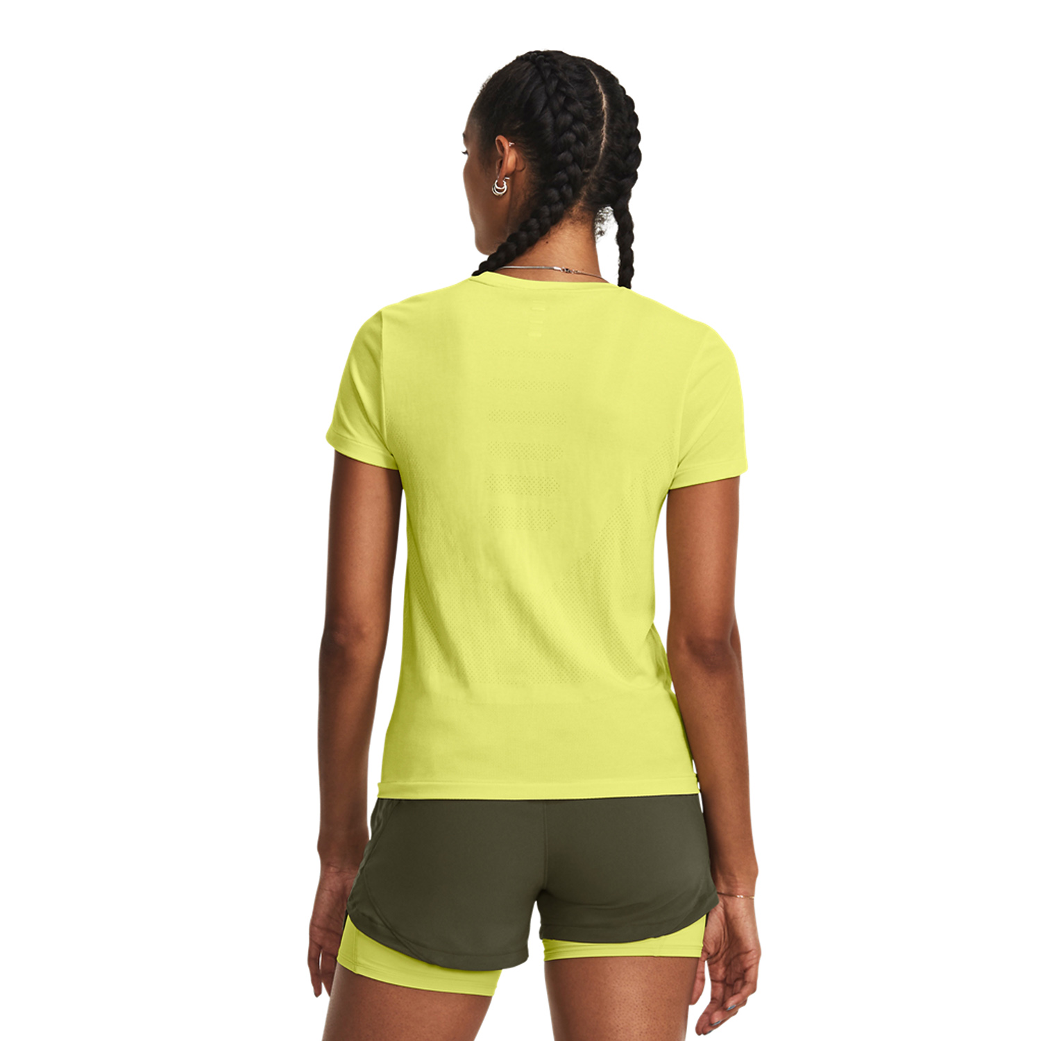 Under Armour Seamless Stride Maglietta Lime Yellow/Reflective