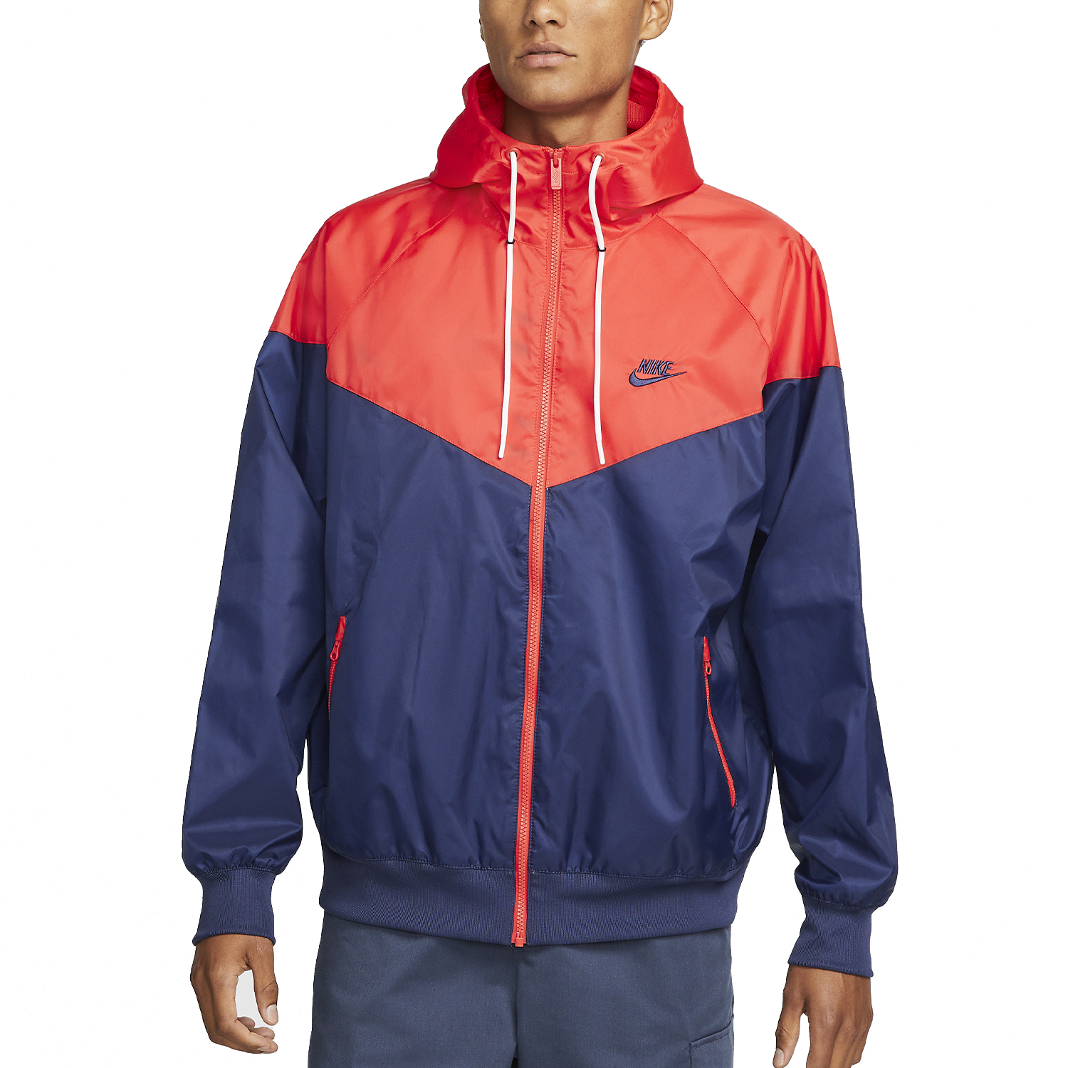 Nike Heritage Essentials Windrunner Giacca Midnight Navy/Light Crimson