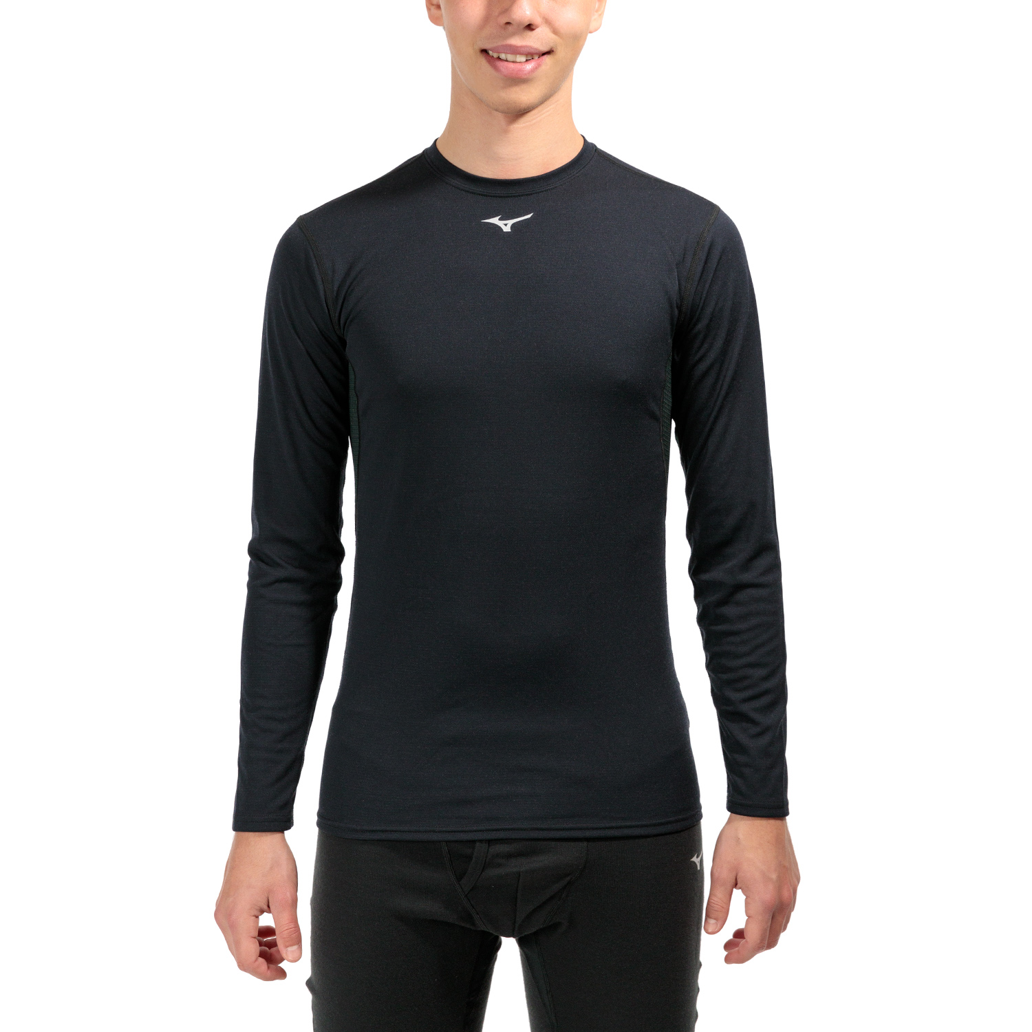 Mizuno Mid Weight Crew Maglia Black