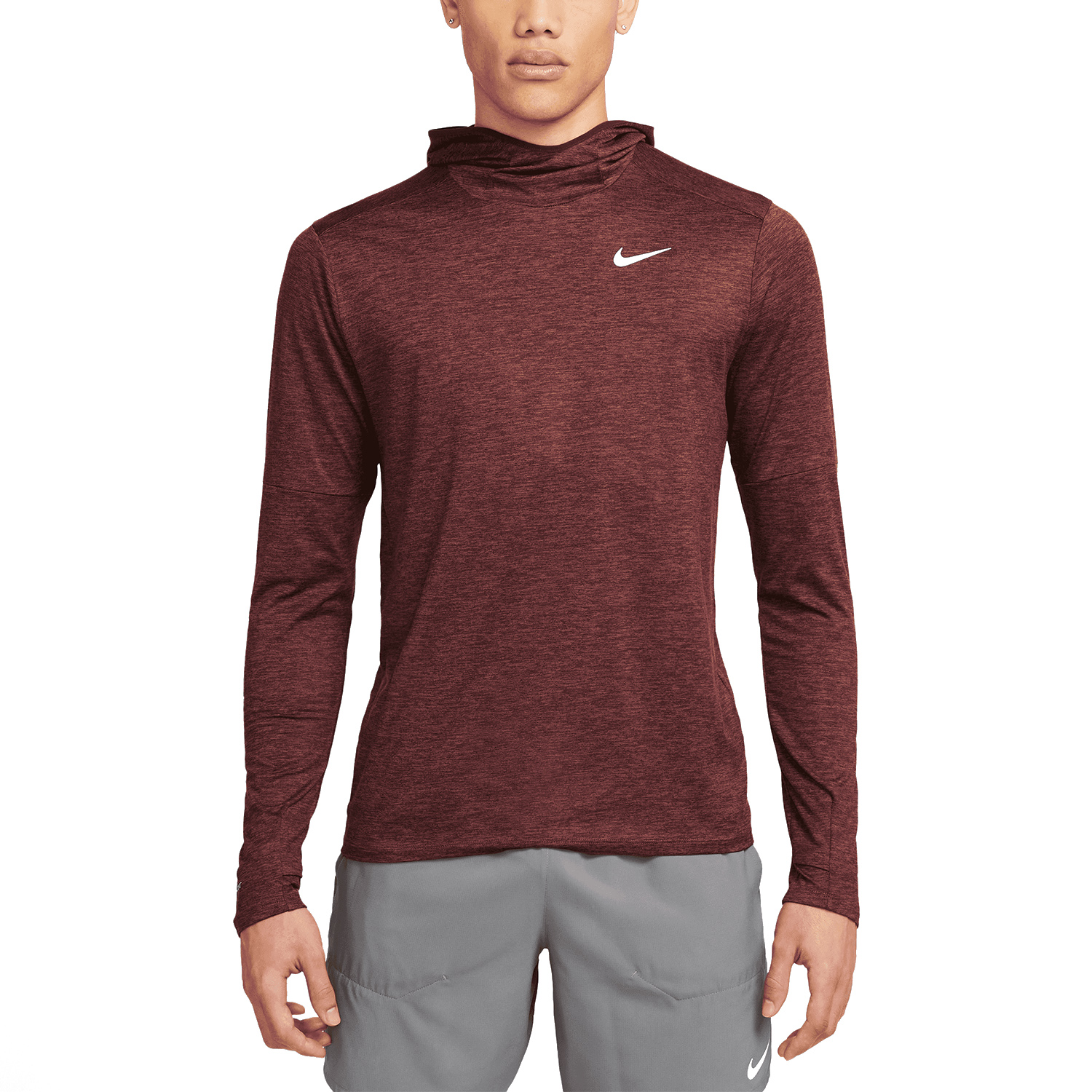 Nike Dri-FIT Element Maglia Night Maroon/Cedar/Heather/Reflective Silver
