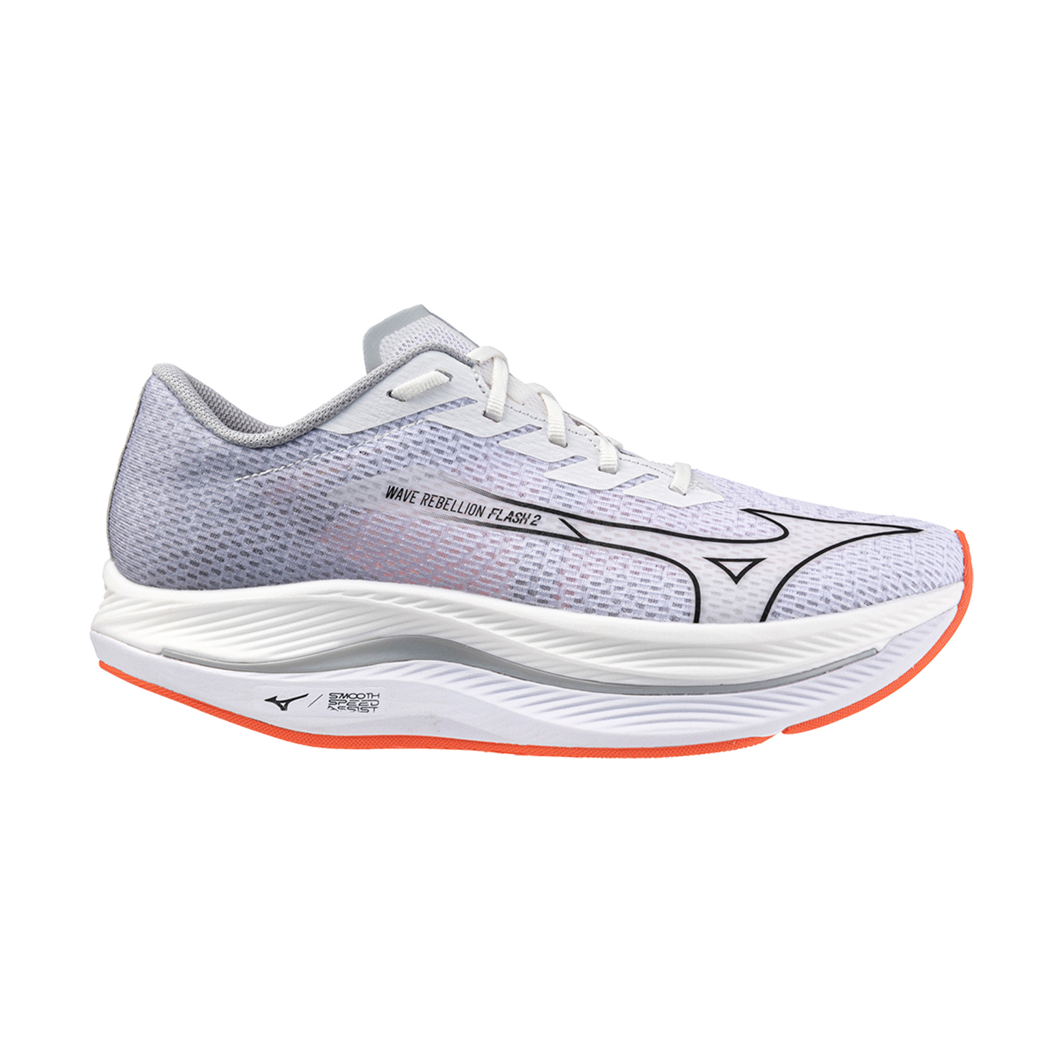 Mizuno Wave Rebellion Flash 2 White/Black/Harbor Mist