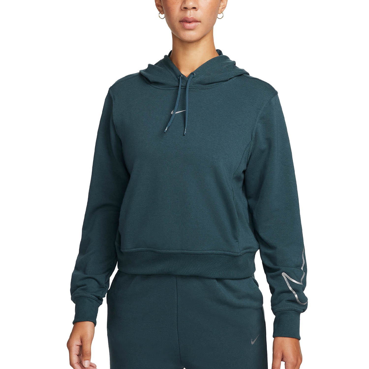 Nike Pro Dri-FIT One Felpa Deep Jungle/Metallic Silver