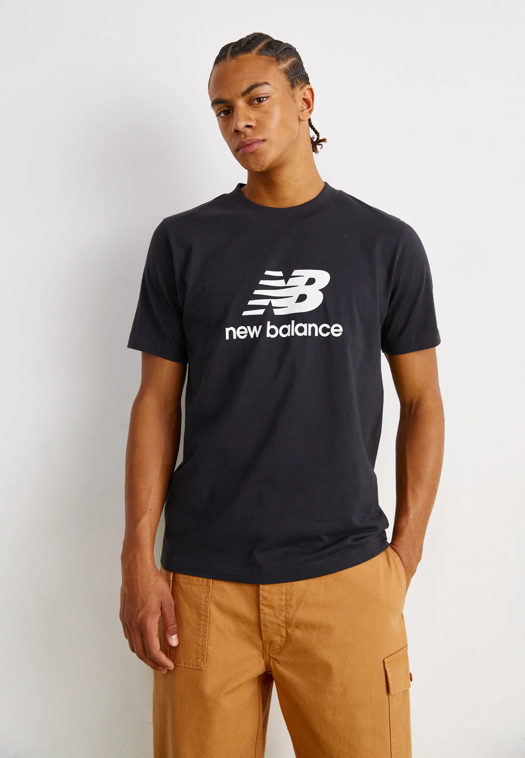 New Balance ESSENTIALS STACKED LOGO - T-shirt con stampa