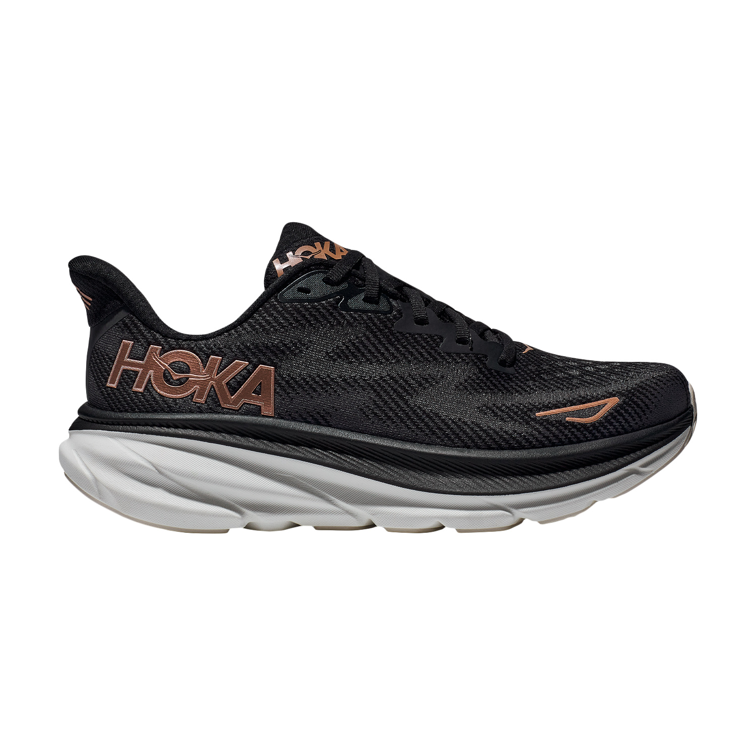 Hoka Clifton 9 Black/Rose Gold