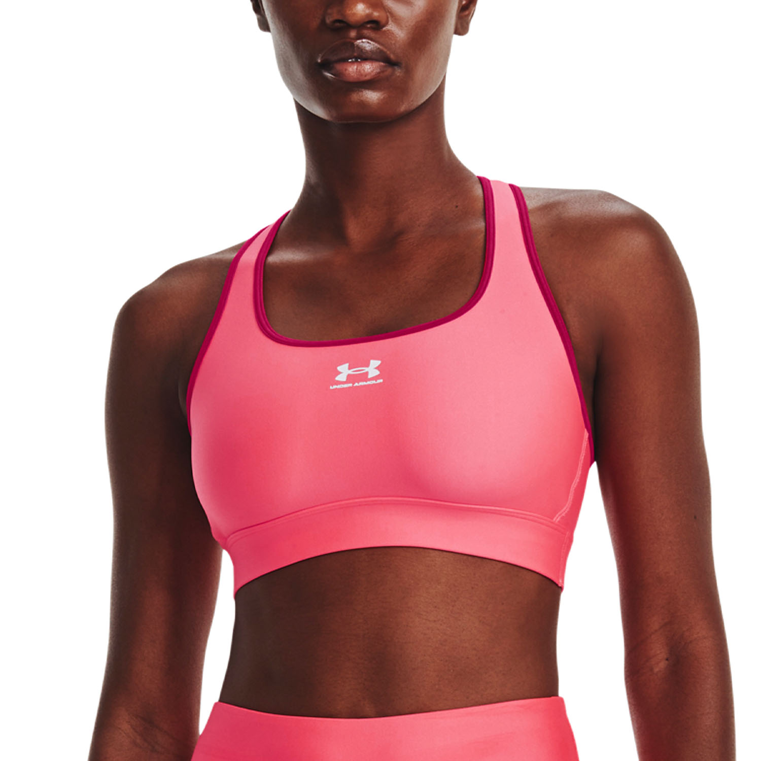Under Armour Authentics Reggiseno Sportivo Pink Shock/Fury