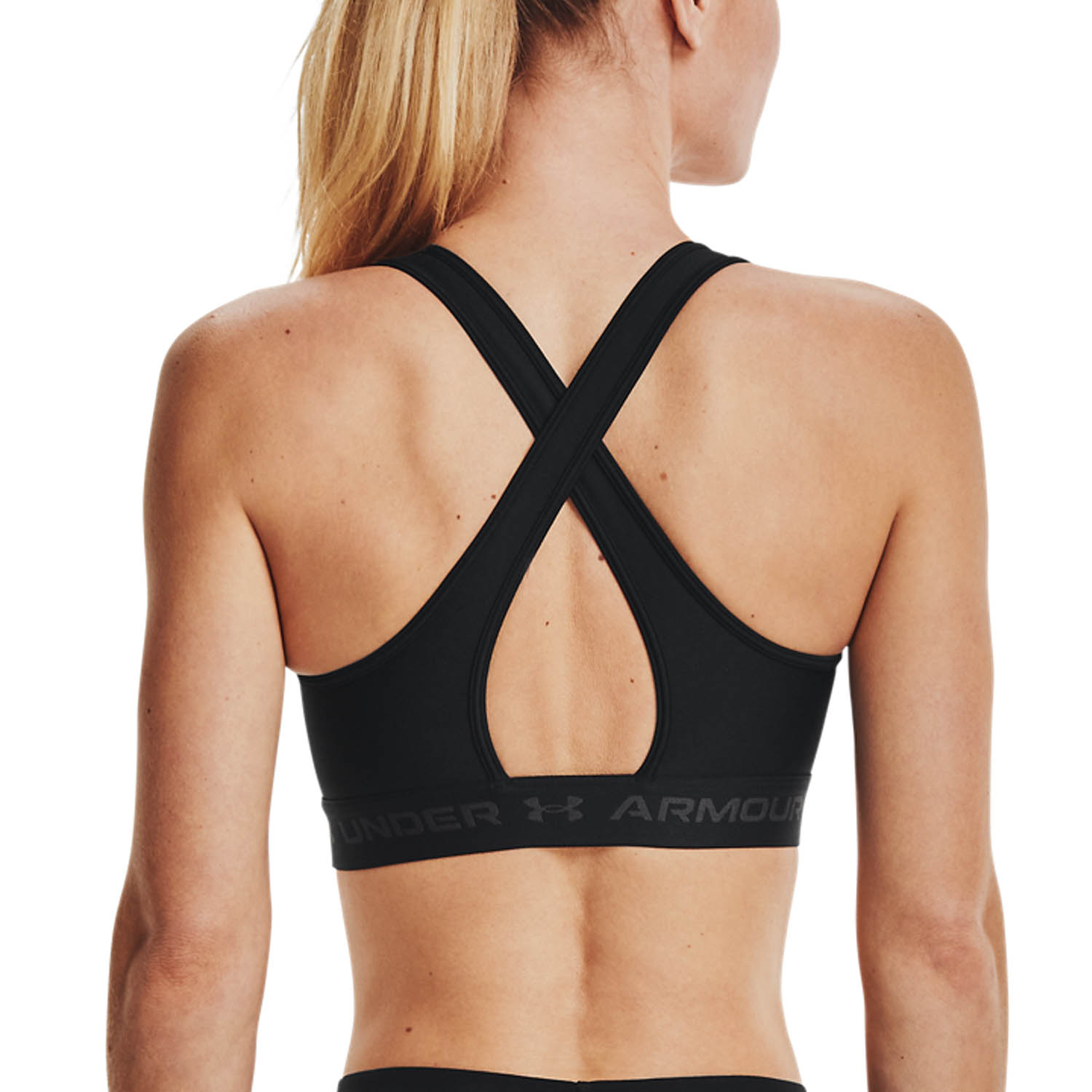 Under Armour Crossback Mid Reggiseno Sportivo Black/Jet Gray