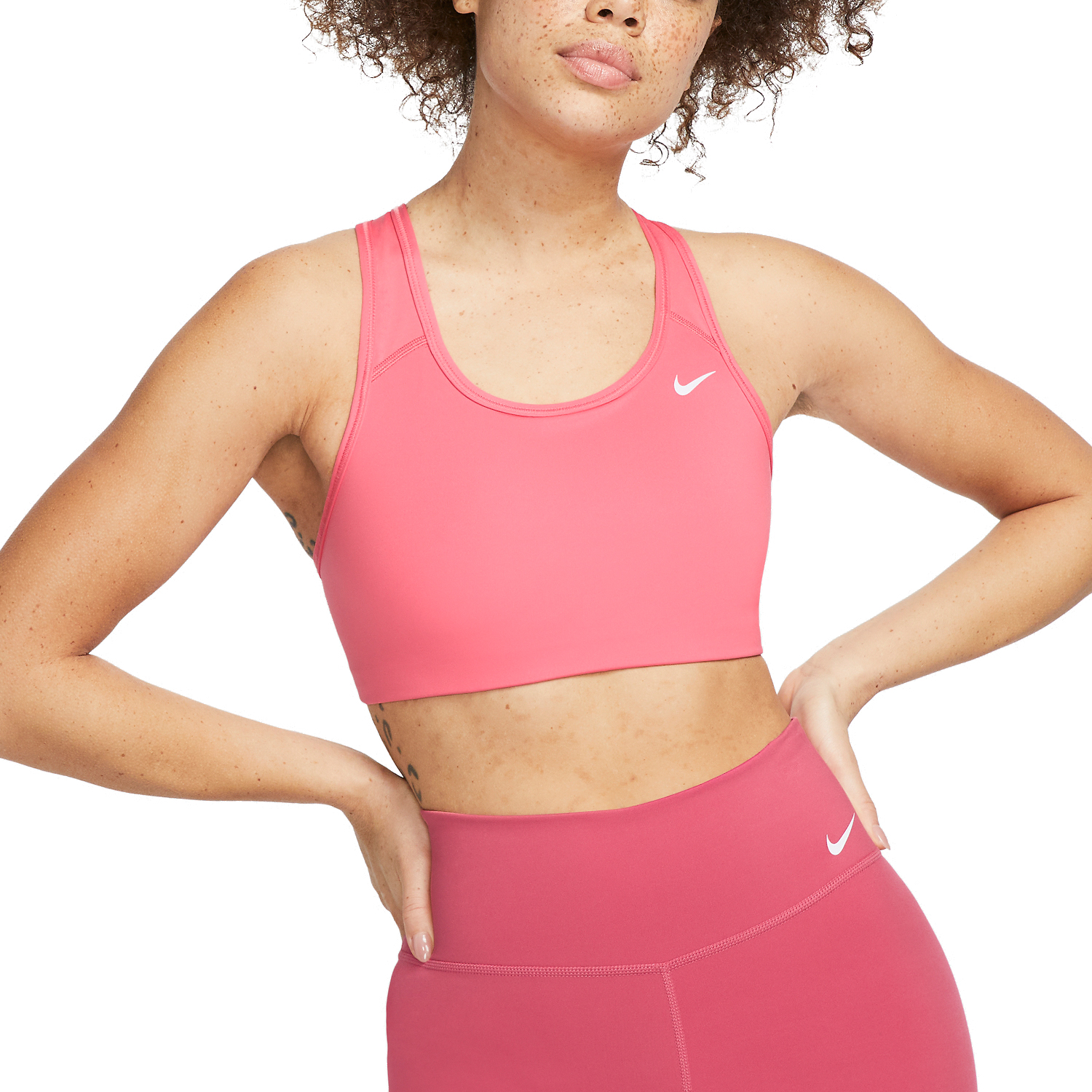 Nike Dri-FIT Reggiseno Sportivo Sea Coral/White
