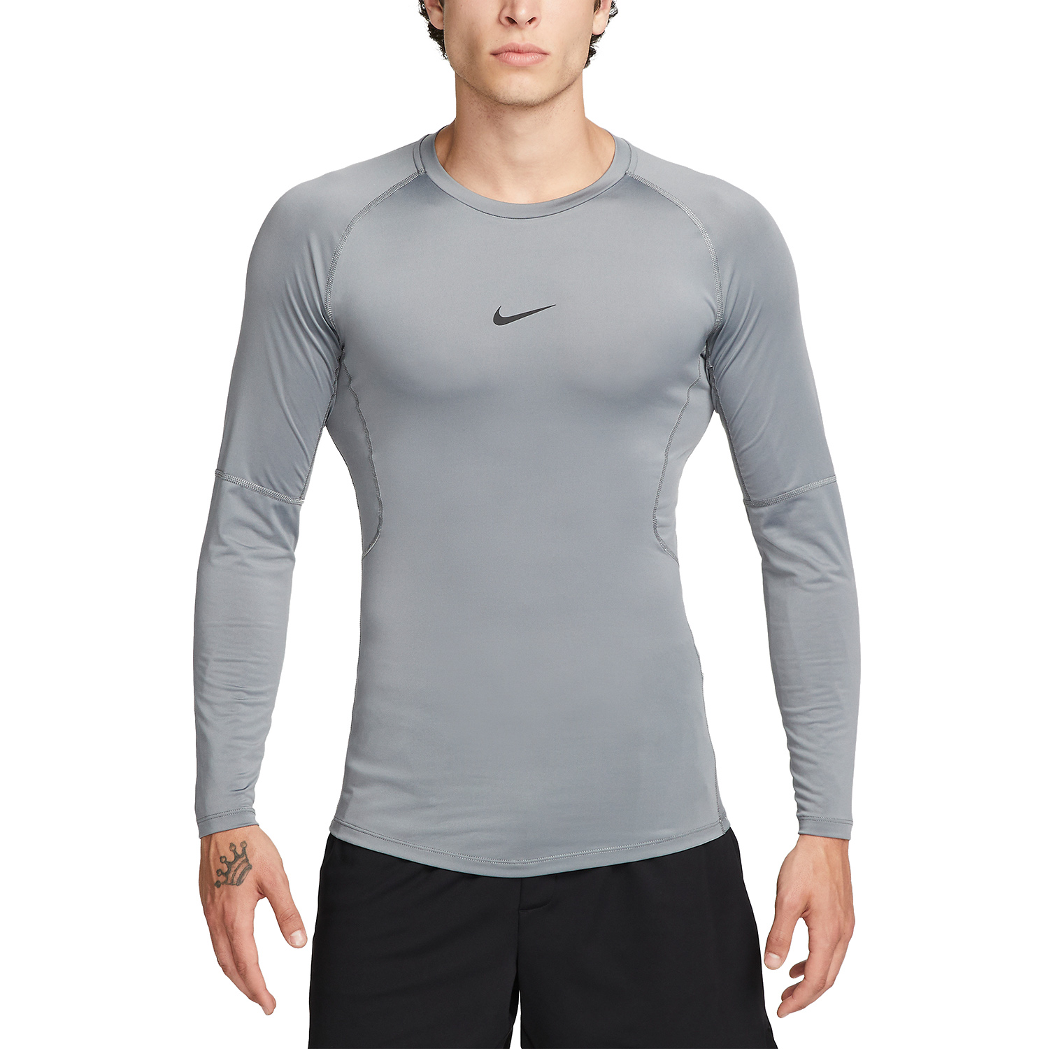 Nike Dri-FIT Logo Maglia Smoke Grey/Black