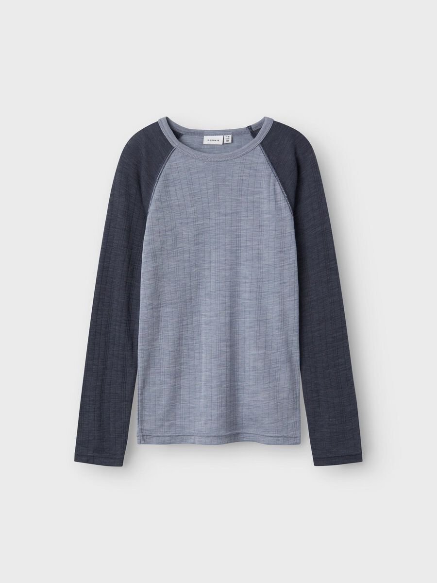 MERINO WOL TOP MET LANGE MOUWEN