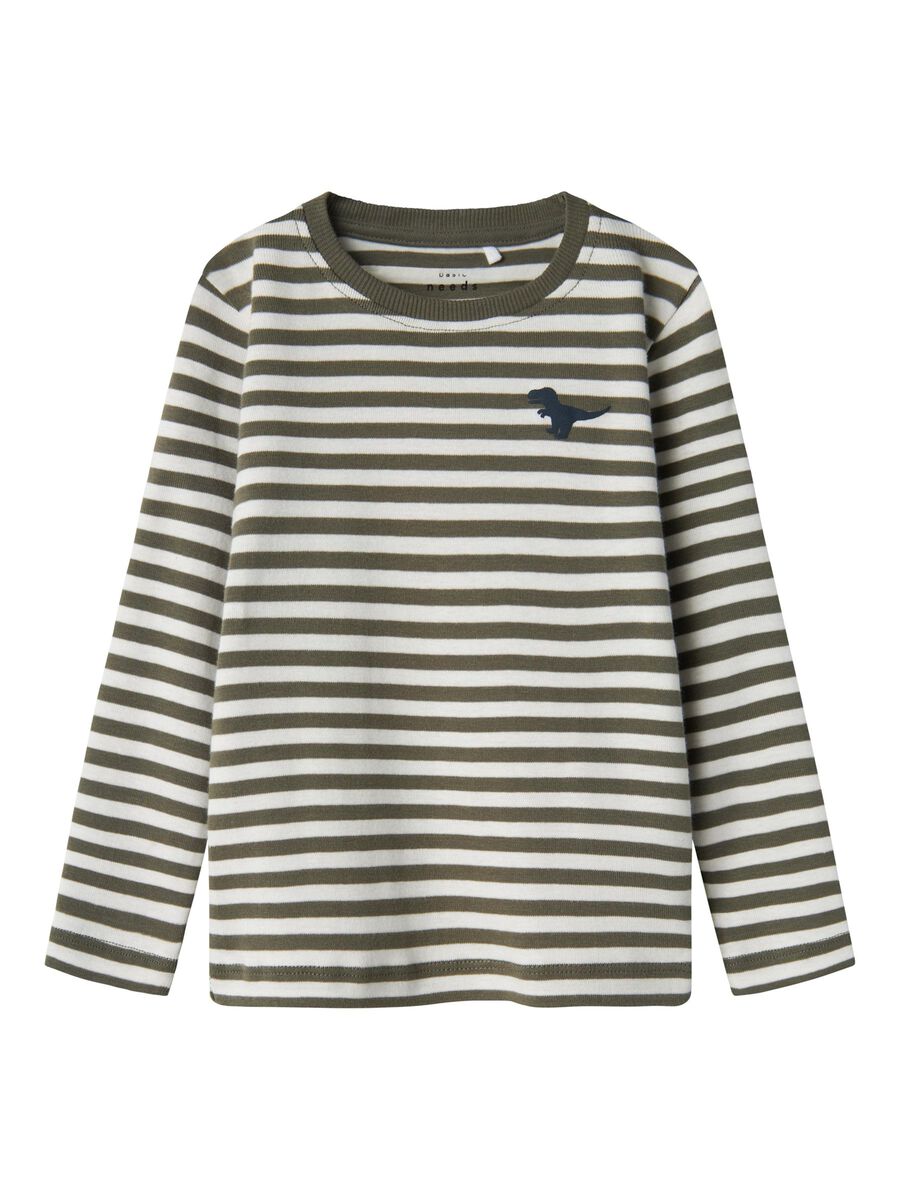 SLIM FIT TOP MET LANGE MOUWEN