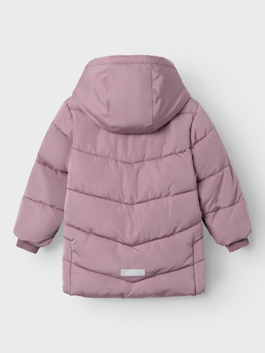 LANGE GEWATTEERDE JAS