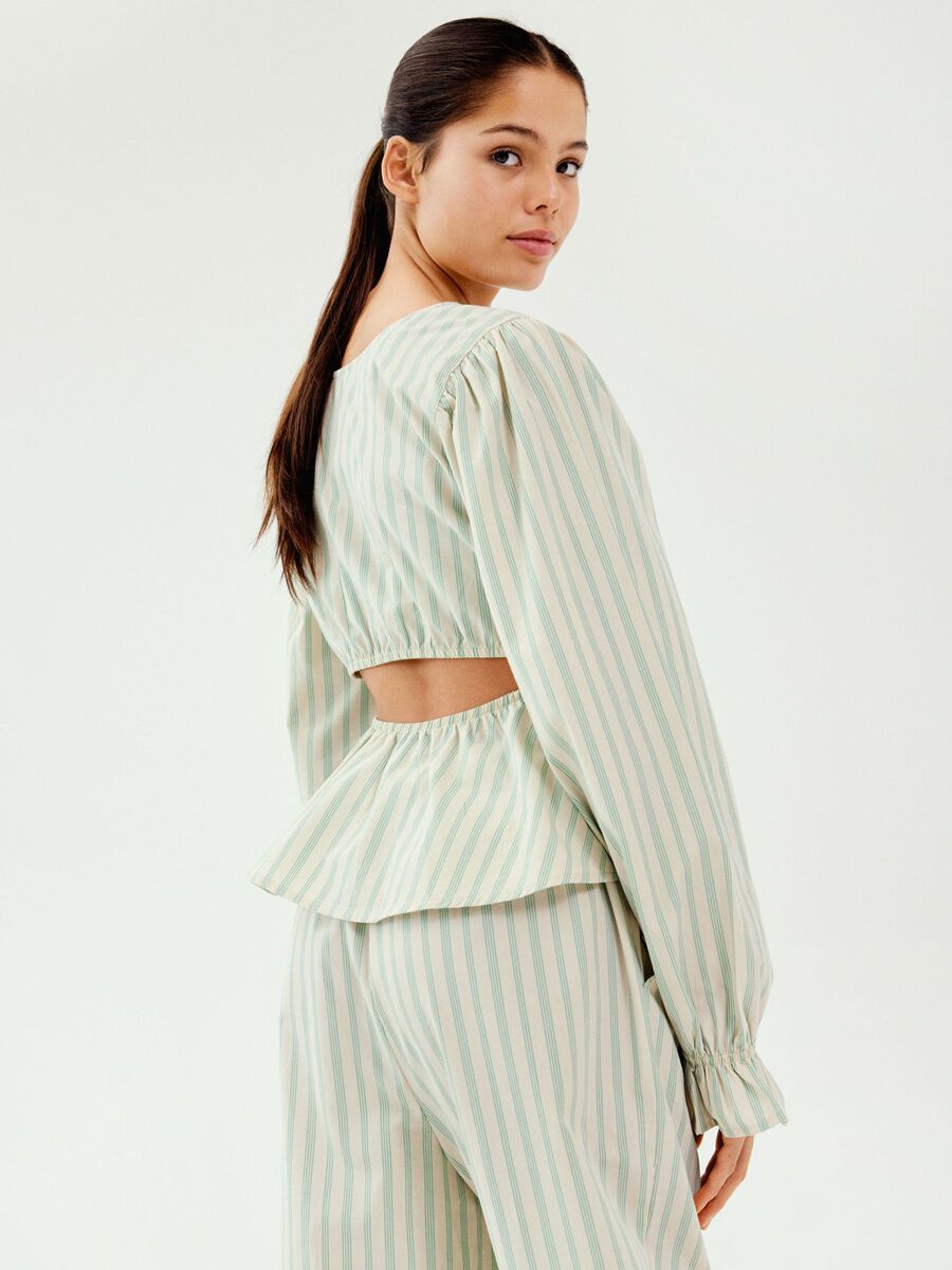 GESTREEPT STRAIGHT BROEK