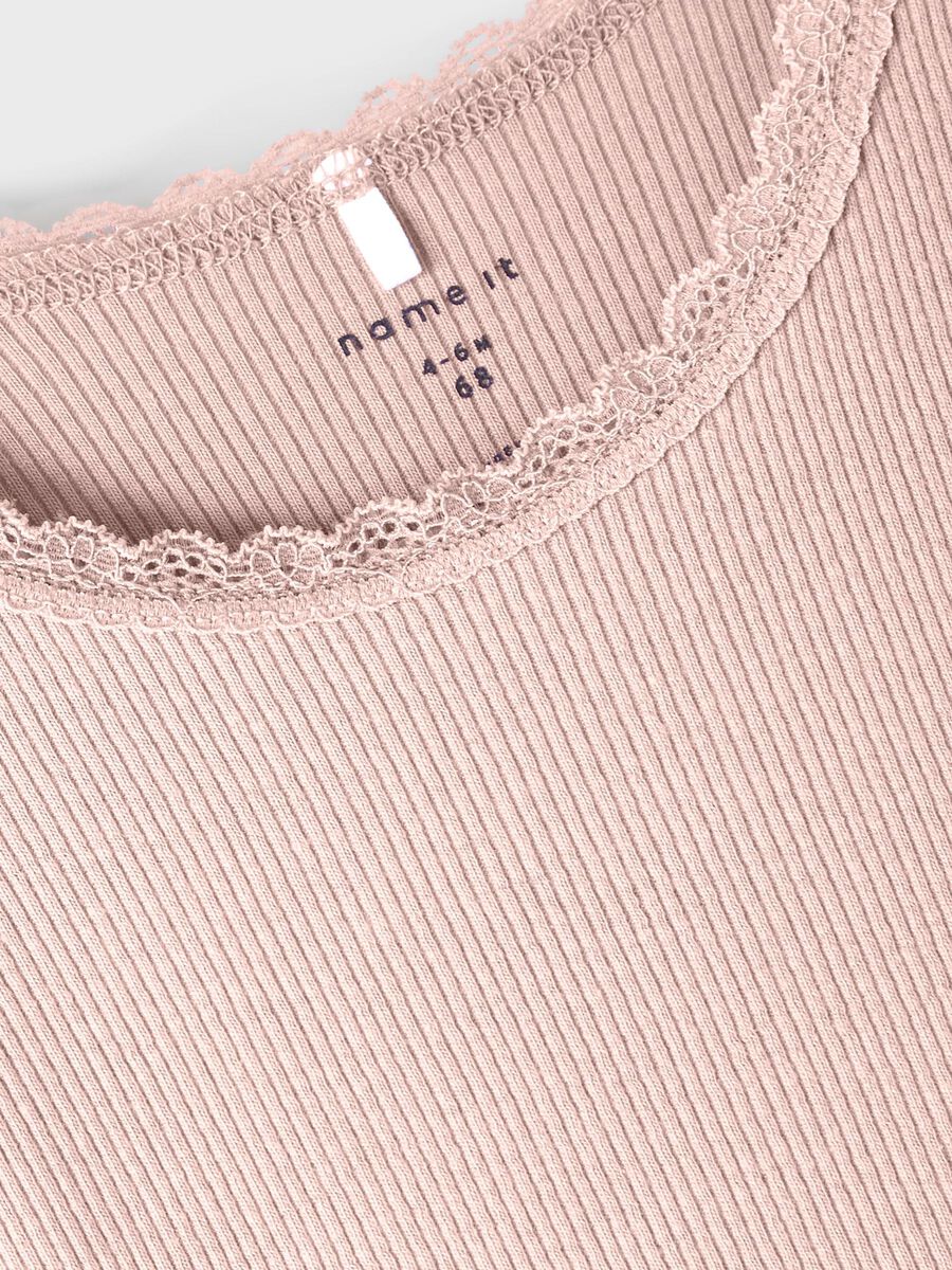 LANGE MOUWEN RIB ROMPER