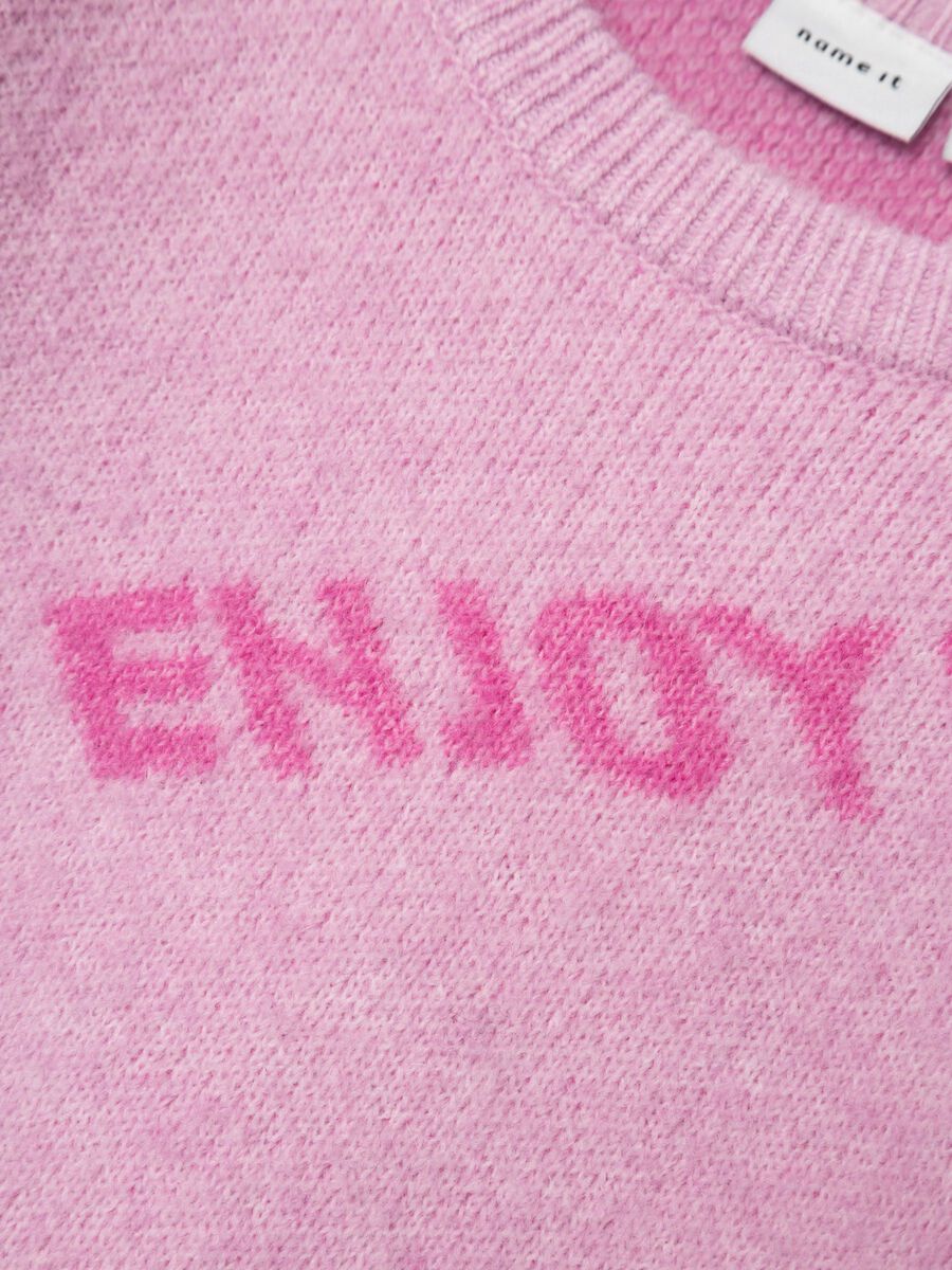 LANGE MOUWEN GEBREIDE TRUI