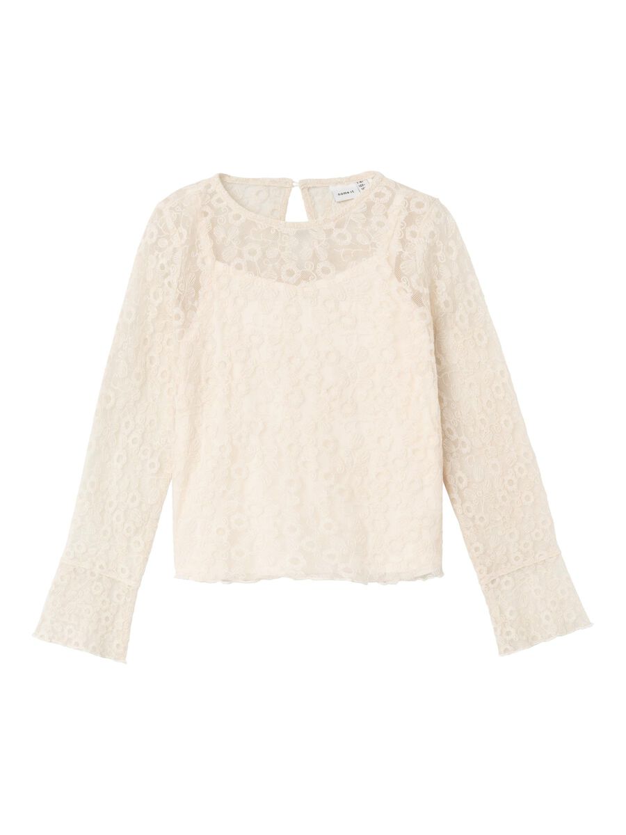 KORTE TOP MET LANGE MOUWEN