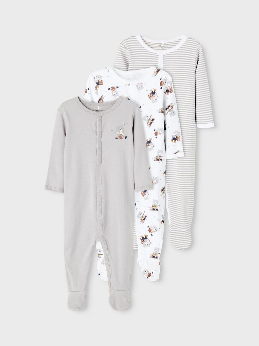 3-PACK DRUKKNOPEN PYJAMA