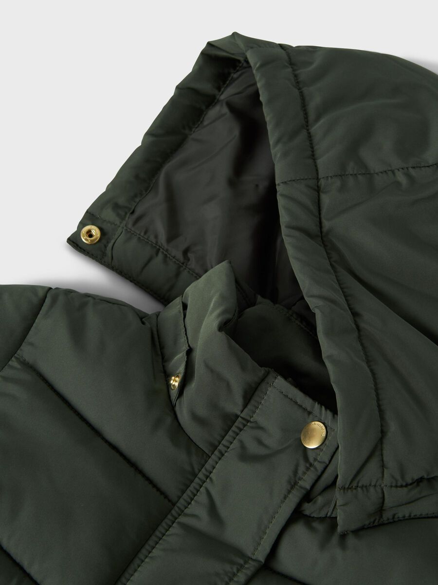 LANGE GEWATTEERDE JAS