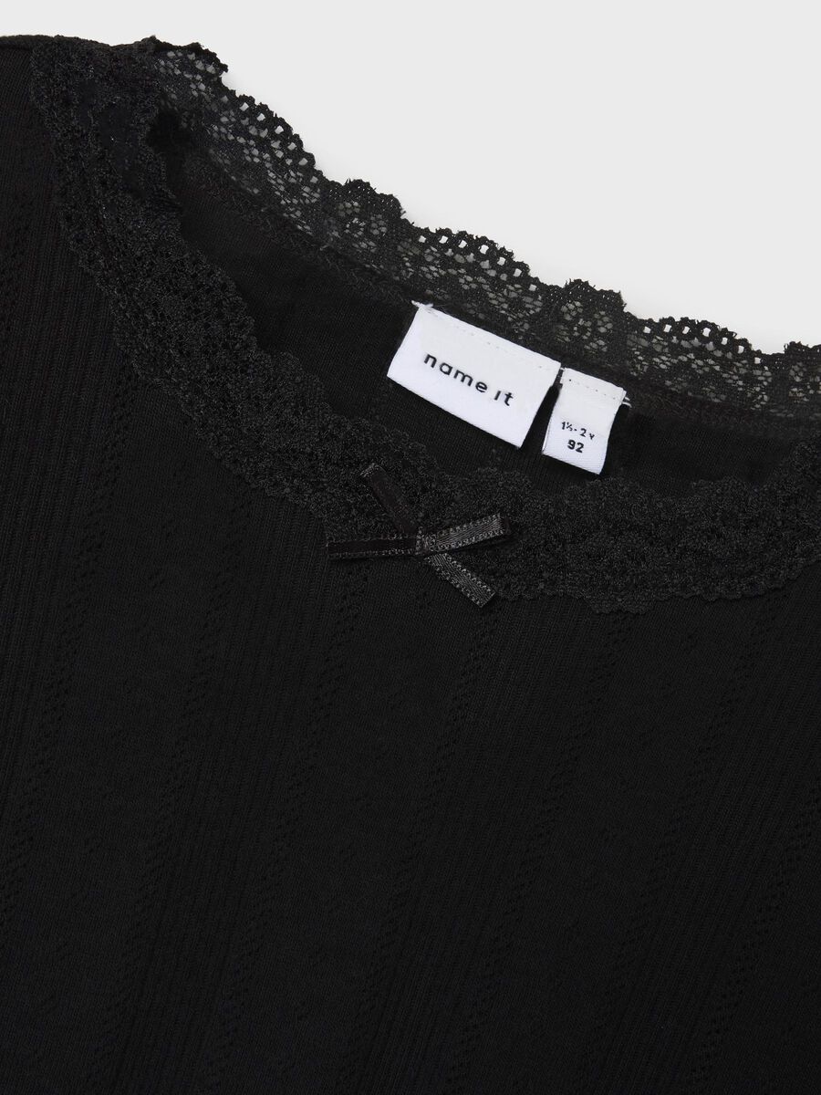 SLIM FIT TOP MET LANGE MOUWEN