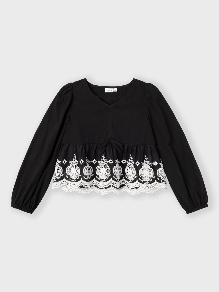 BIOLOGISCH KATOEN TOP MET LANGE MOUWEN