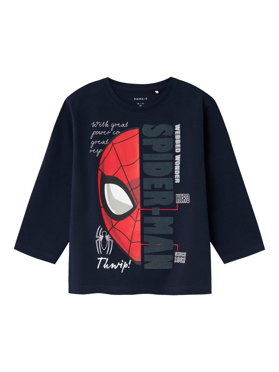 SPIDERMAN TOP MET LANGE MOUWEN