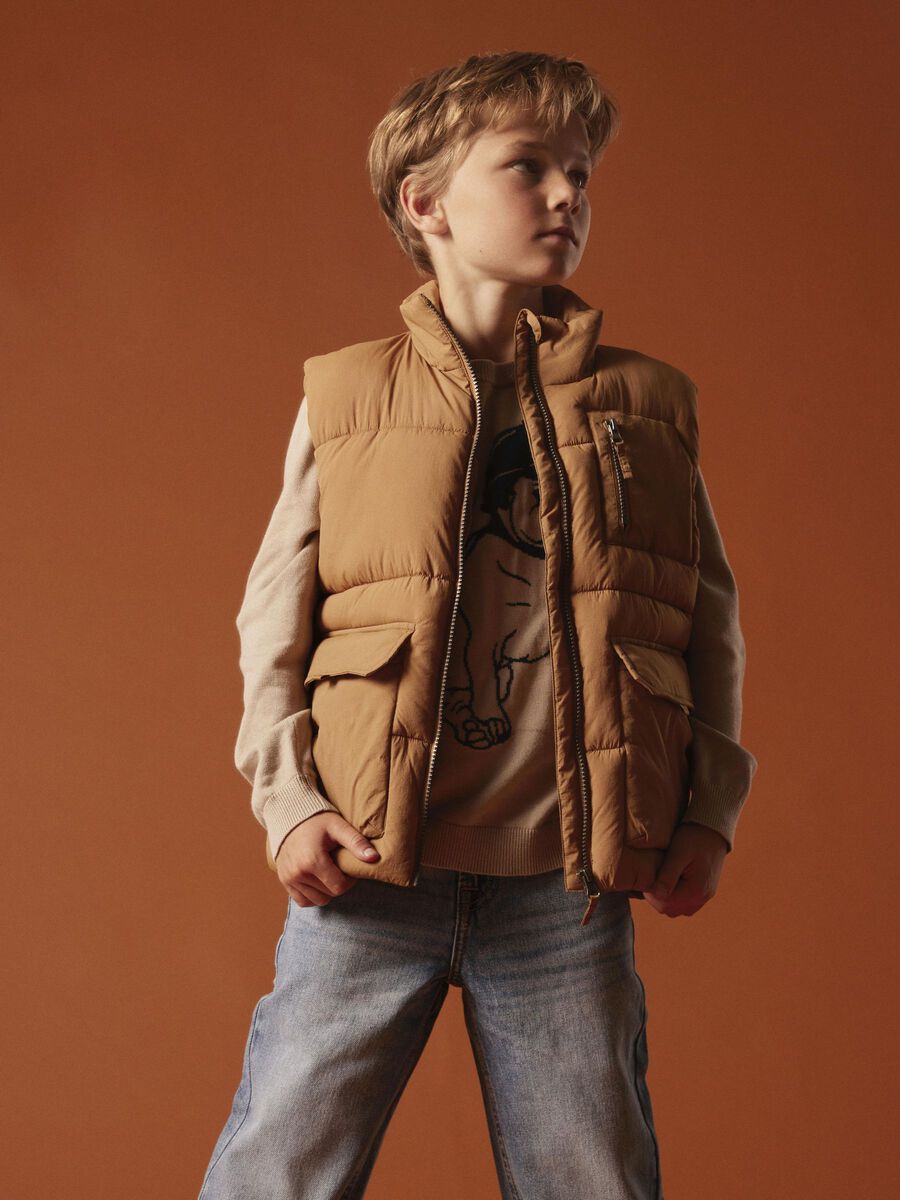 LANGE MOUWEN GEBREIDE TRUI