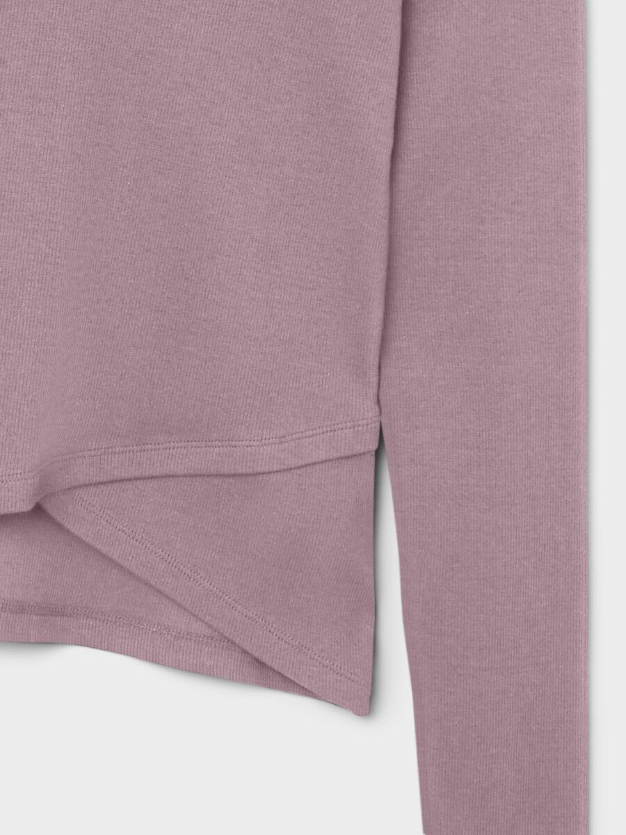 SLIM FIT TOP MET LANGE MOUWEN