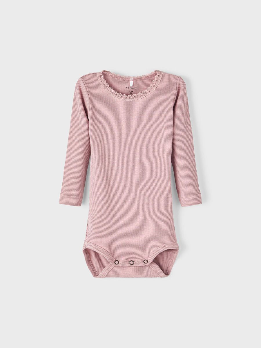 LANGE MOUWEN RIB ROMPER