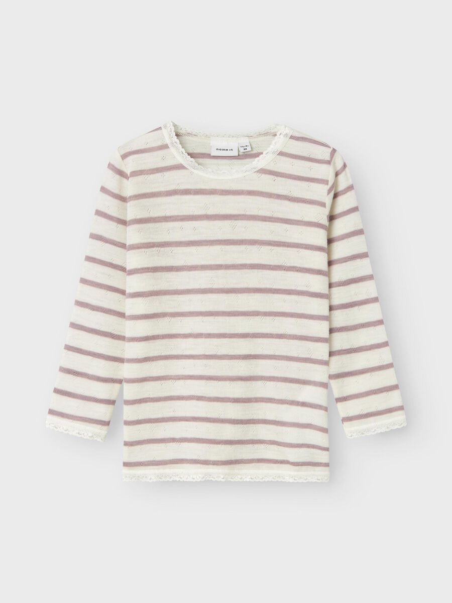 MERINO WOL TOP MET LANGE MOUWEN