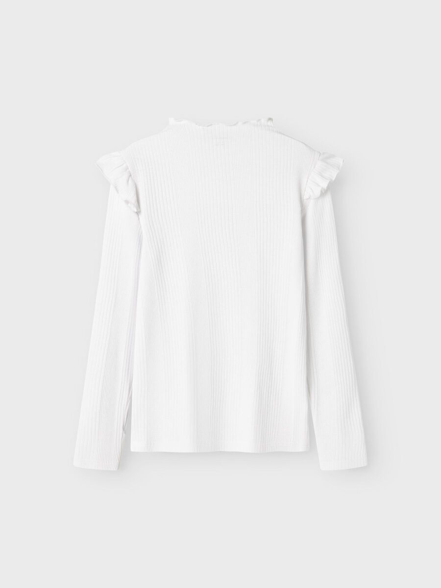 SLIM FIT TOP MET LANGE MOUWEN