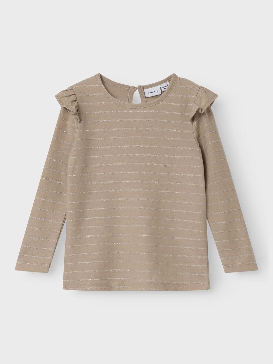 REGULAR FIT TOP MET LANGE MOUWEN