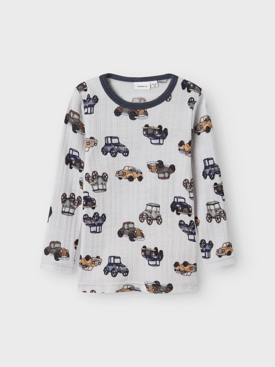 MERINO WOL TOP MET LANGE MOUWEN