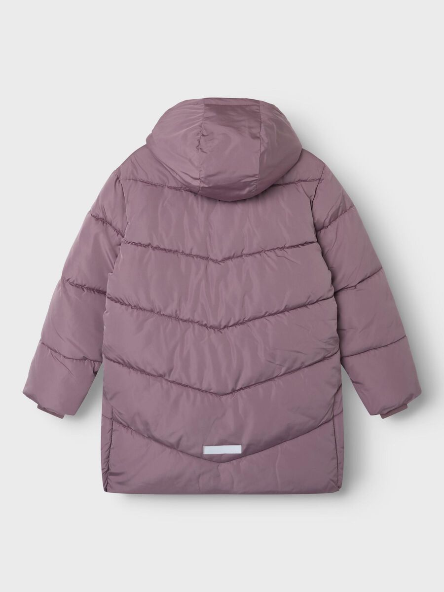 LANGE GEWATTEERDE JAS