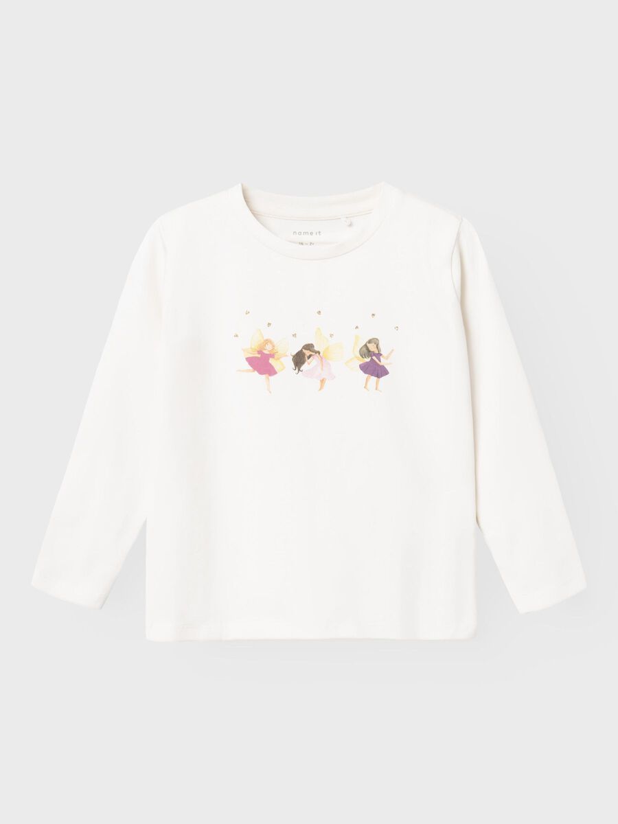 GLITTER TOP MET LANGE MOUWEN