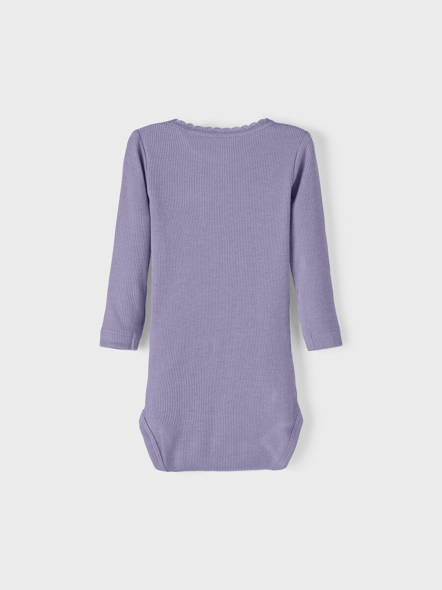 LANGE MOUWEN RIB ROMPER