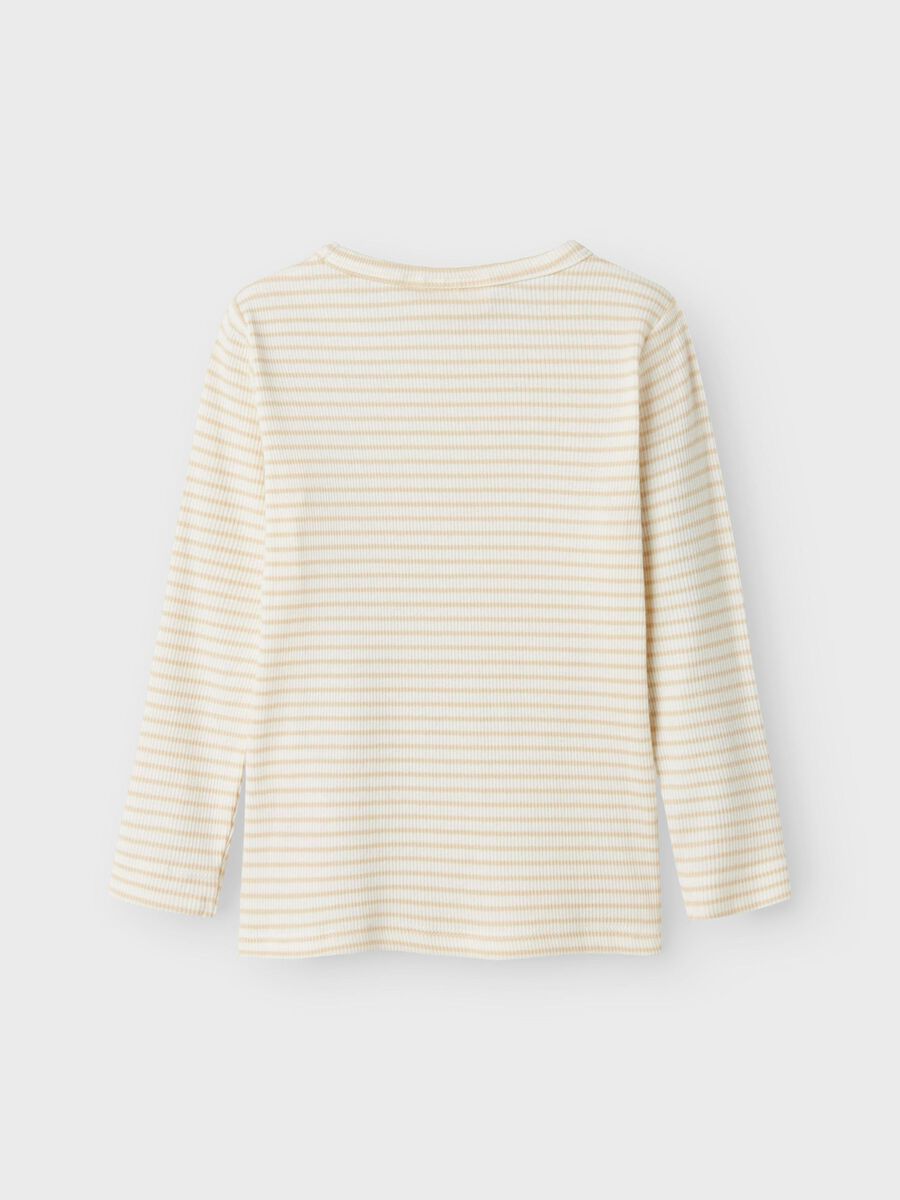 SLIM FIT TOP MET LANGE MOUWEN