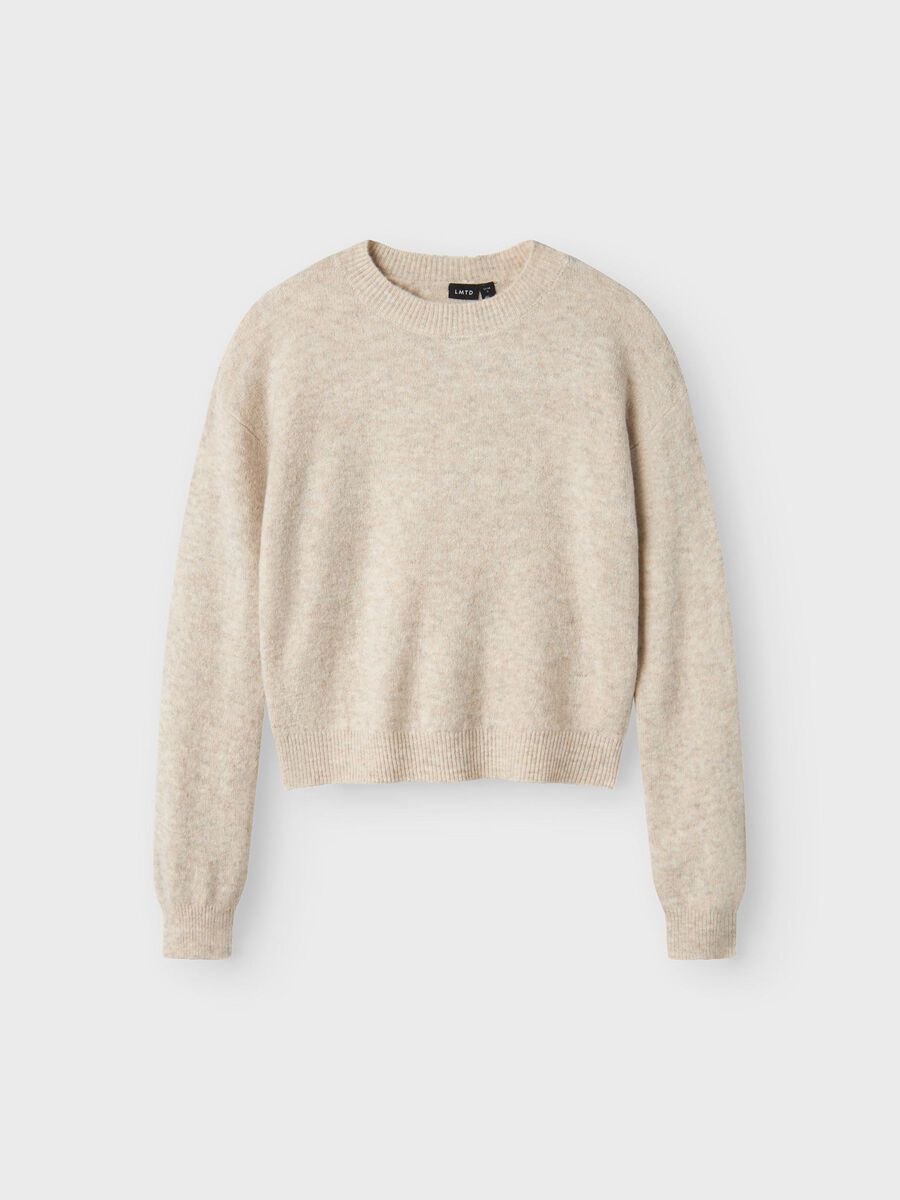 LANGE MOUWEN GEBREIDE TRUI