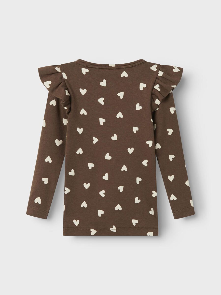 SLIM FIT TOP MET LANGE MOUWEN