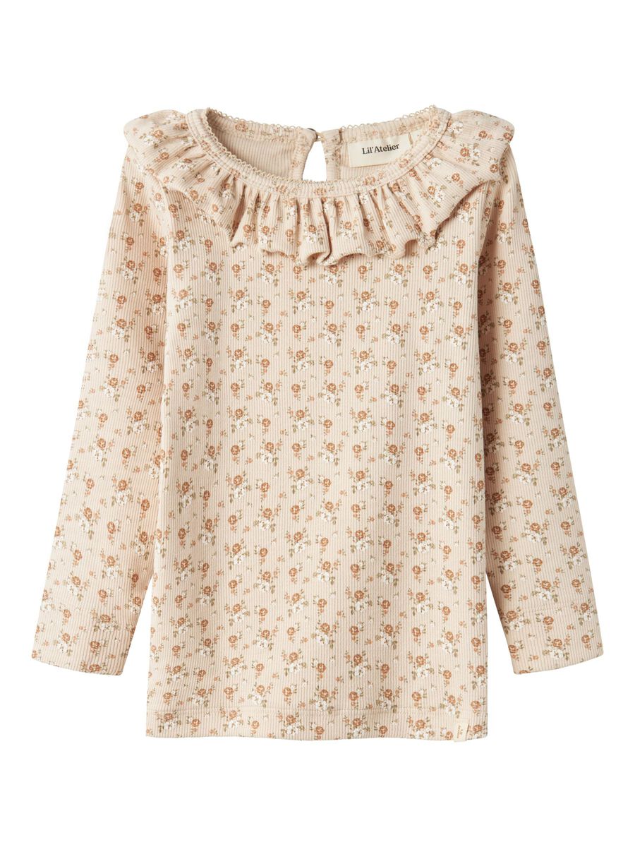 SLIM FIT TOP MET LANGE MOUWEN