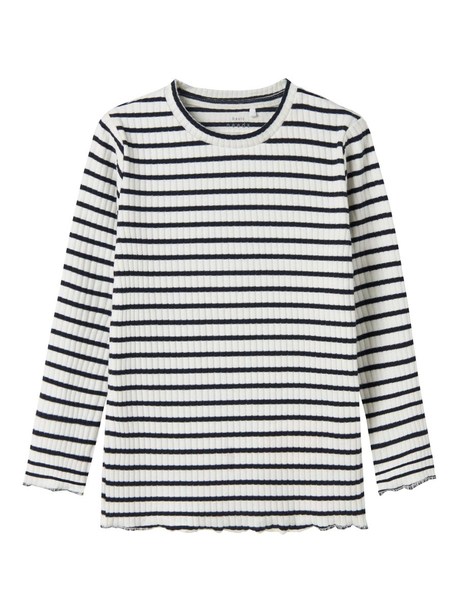 SLIM FIT TOP MET LANGE MOUWEN